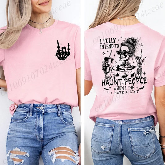 Funny Skeleton Halloween Graphic TShirt