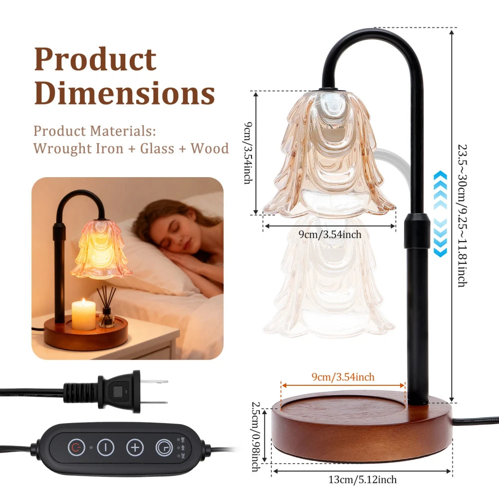 Flower Candle Warmer Lamp
