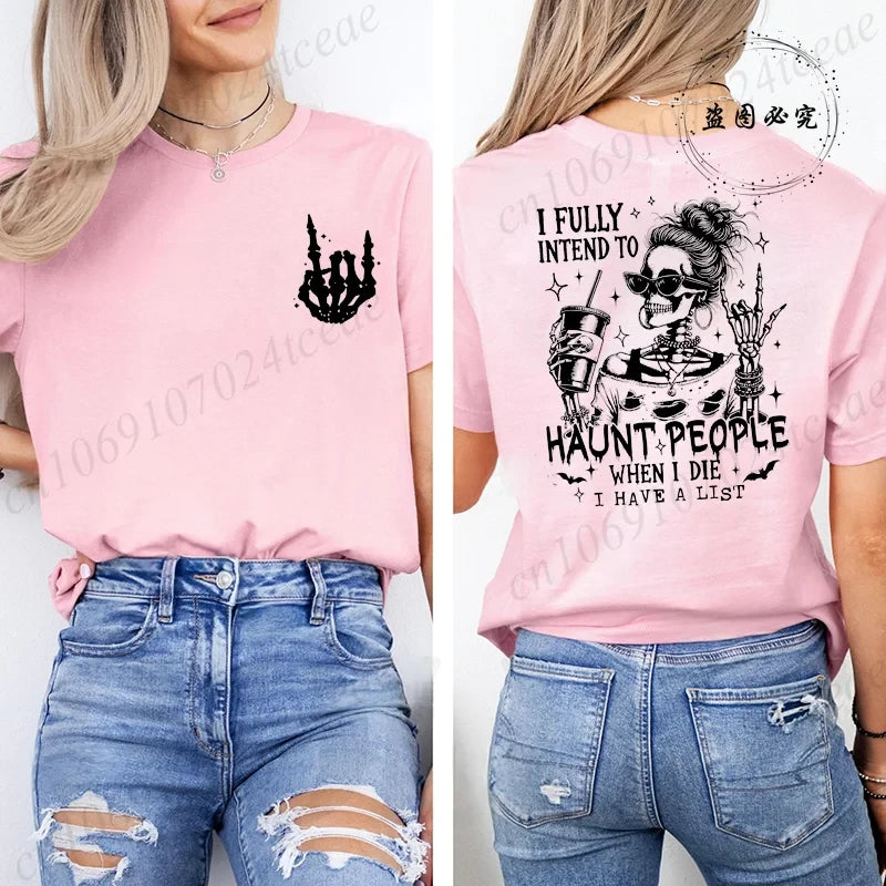Funny Skeleton Halloween Graphic TShirt
