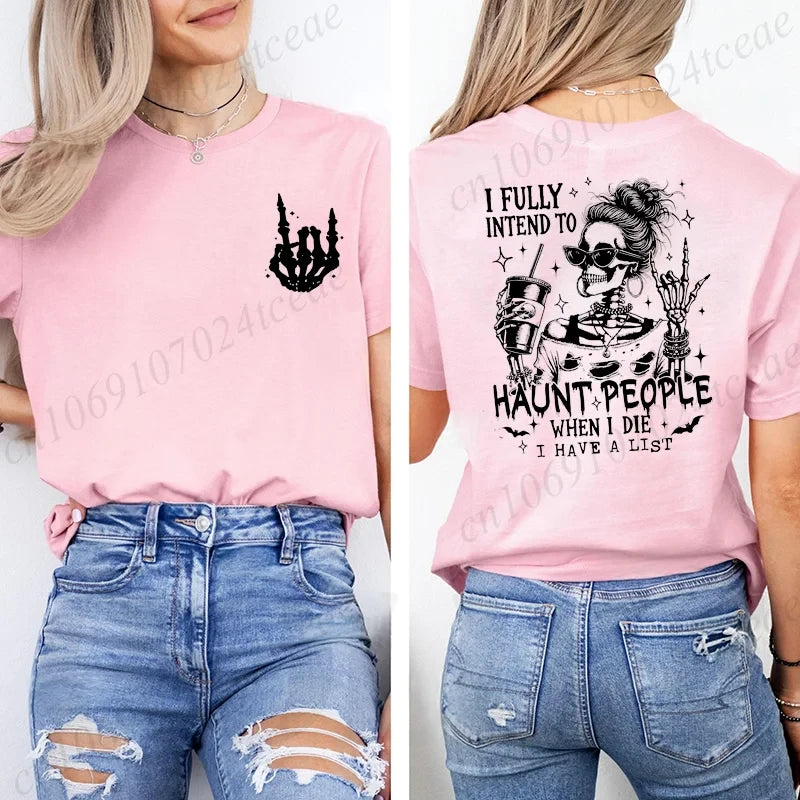 Funny Skeleton Halloween Graphic TShirt
