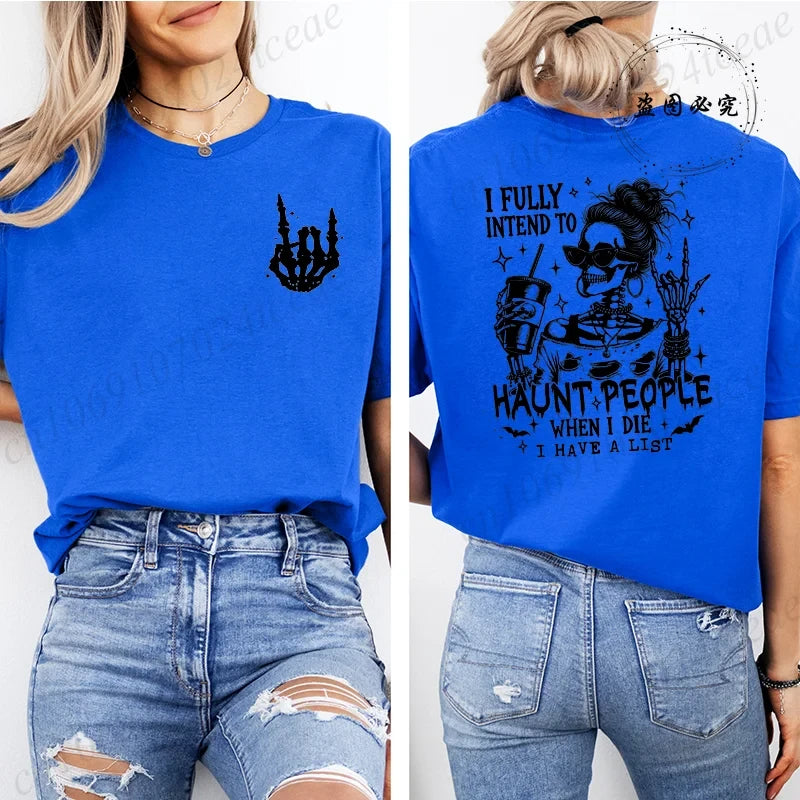 Funny Skeleton Halloween Graphic TShirt