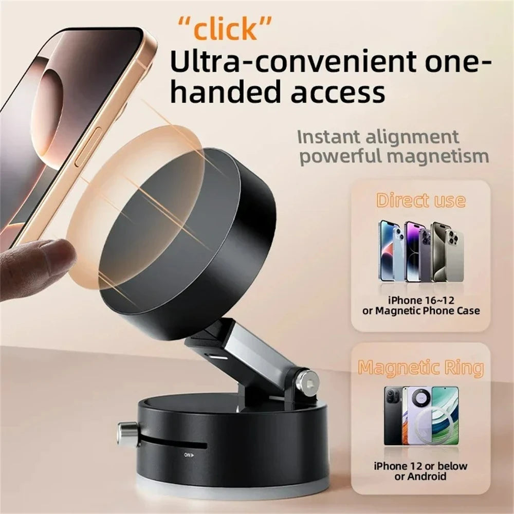 Magnetic Vacuum Phone Car Holder